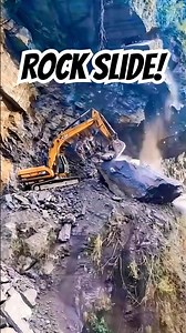 The Moment This Excavator Took Down an Entire Cliff! 💥 #construction #shorts