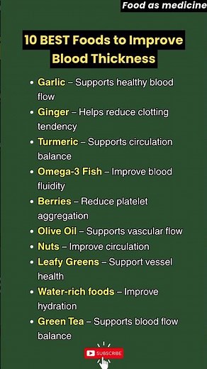 10 BEST Foods to Improve Blood Thickness