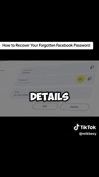Recover Facebook Password with Google’s Password Manager