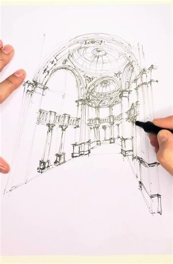 “An interior shaped by geometry and light.” | through Sketch