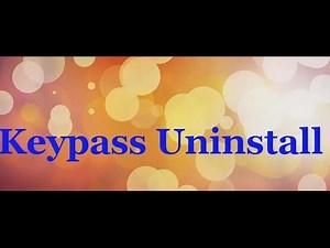 How to Uninstall KeyPass from Windows OS