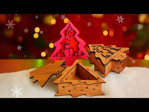 DIY Christmas Tree Gift Box 🎄 | Laser Cut & Easy Assembly Tutorial