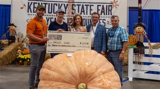 Largest watermelon, pumpkin crowned at Kentucky State Fair