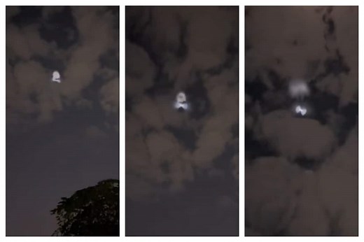 Mysterious Flying Object Spotted In Night Sky, People Are Baffled | Watch Viral Video