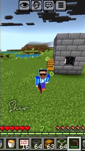 Simple and Fast Stone Generator In Minecraft! #shorts #minecraft