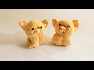 Easy Towel Animal Art Folding | How to Make Duckling From Washcloth | Housekeeping Towel Origami |