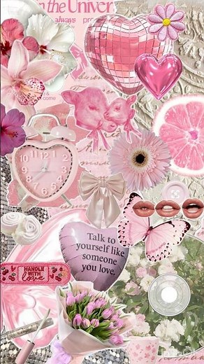 How to make a collage on Pinterest, Pink aesthetic, pink wallpaper, pink collage 💖 #digitalcollage