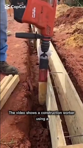 Hilti Power! Watch This Rotary Hammer PUNCH Through Solid Earth#Hilti#RotaryHammer#Formwork