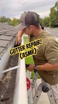 Repair of a falling gutter. Handyman work! #handymanlife #reels #shorts #ASMR