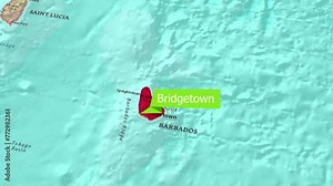 map of Bridgetown, the capital of Barbados.Zooming In: Exploring the Details of the Bridgetown Map