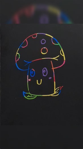 Scratch book ideas😃✨#Mushroom scratch book art#creativity#trending#shorts