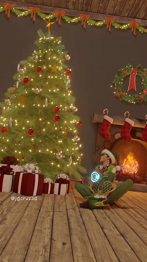 #tracer and I are really happy because #christmas is here, do you like this time of the year too? #overwatch #animation #3d #art #cute