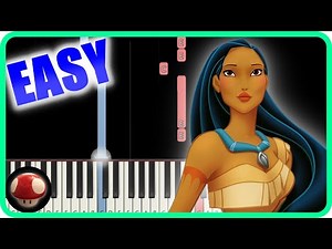 POCAHONTAS - COLORS OF THE WIND - EASY Piano Tutorial(Synthesia) [Top Anime Music]
