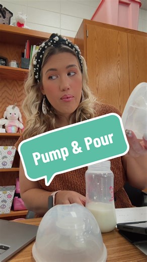 Day 2 of being back at work after 10 weeks of maternity leave. Pump and pour with me so I’m not lonely. #maternityleave #backtowork #newmom #teacher