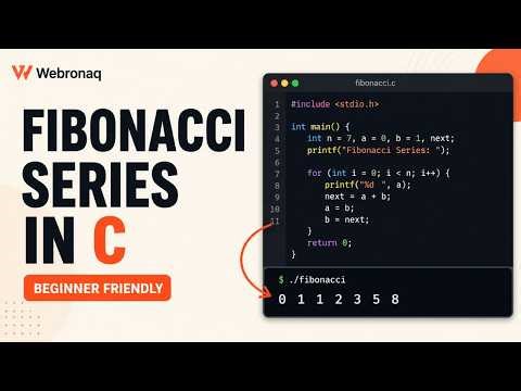 C program to print the Fibonacci series up to n terms using a loop