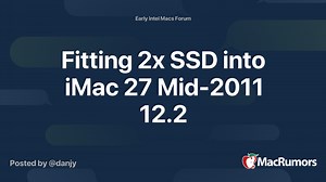 Fitting 2x SSD into iMac 27 Mid-2011 12.2
