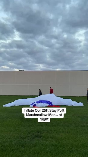 You guys asked.... So let's inflate our 25ft Stay Puft during sunset to see him in action at night!