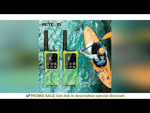 Retevis RT649P Waterproof Walkie Talkies Floating NOAA 1200mAh Rechargeable SOS Flashlight for Emerg