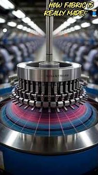 How Fabric is Made in a Circular Knitting Machine 🧵 | Textile Factory Process