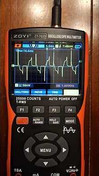 ZOYI ZT-703S Oscilloscope Multimeter: Dimmer Switch AC Current Signal.