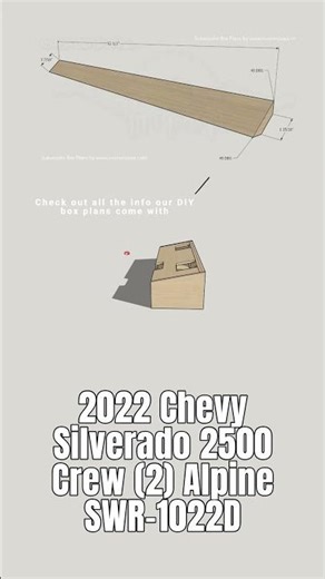 2022 Chevy Silverado 2500 Crew 2 Alpine SWR 1022D Subwoofer Box Plans #caraudio #diy