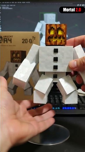 3D Mutant Golem Mortal 2.O | #Shorts #Ytshorts #Minecraft |