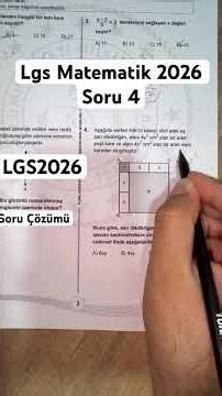 LGS 2026 MATEMATİK SORU ÇÖZÜMÜ-4 cebirsel ifade kareköklü sayılar çıkmış soru