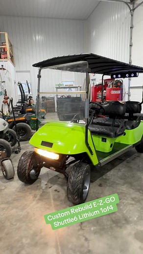 Complete frame off rebuild / refurb on this 1st Choice Lawn & Garden E-Z-GO Shuttle 6! Just a few more things to do and it will be ready. The silver cart is close as well. Have another 2 that will be coming up shortly after these! #ezgo #ItsGoodToGO #refurbished #customized #golfcart #Kentucky #Tennessee **we do not own the rights to this song “Ain’t No Love in Oklahoma** | Tyler Craft