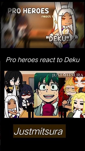 Pro heroes react to Deku #short #shorts #shortvideos #shortsviral #shortsyoutube #gacha #anime