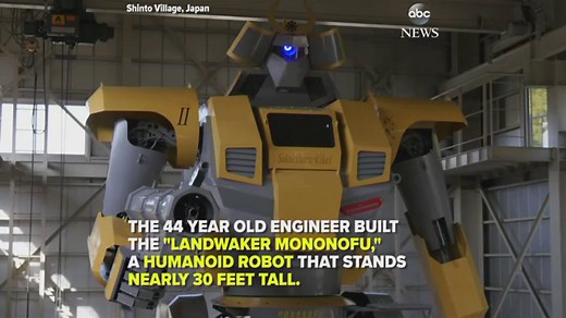 Japanese engineer builds giant robot to fulfill anime dream