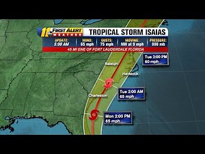 Isaias track: Tropical Storm Isaias expected to bring heavy rain, gusty winds to central NC Tuesday