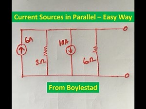 How to solve/simplify Parallel Current Source Circuits (Boylestad Example 8 6 1)