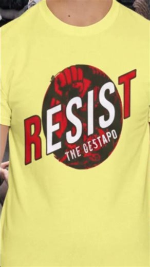 Resist The ICE Gestapo Tee - Jack Boot Stomping Brown Face