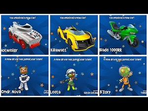 All Cars and All Drivers Unlock Screen | Kart Racing game bbr 2