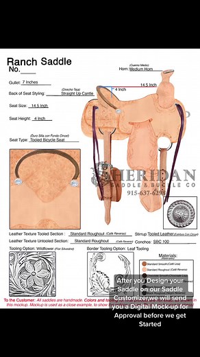 Design your Saddle on our Saddle Customizer! #customsaddles #ranchsaddles #ranchsaddle #newsaddles #westernsaddles #ropingsaddles #westernstyle #ranchlifestyle #sheridansaddleco