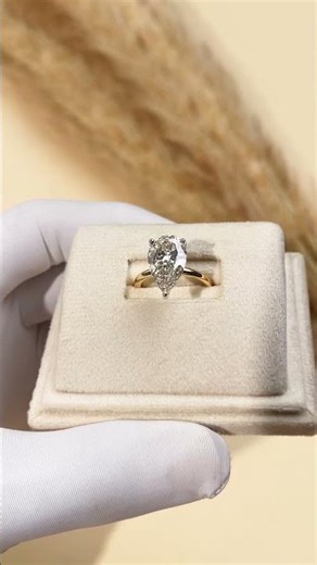 Luxury Diamond Ring | Pear Cut Diamond Craftsmanship | RayGold USA
