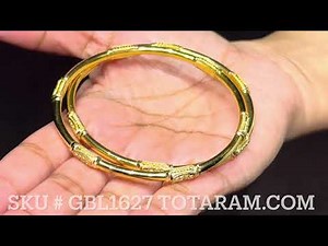 Stunning 22K Gold Bangles Set - GBL1627 Traditional Indian Craftsmanship by Totaram Jewelers