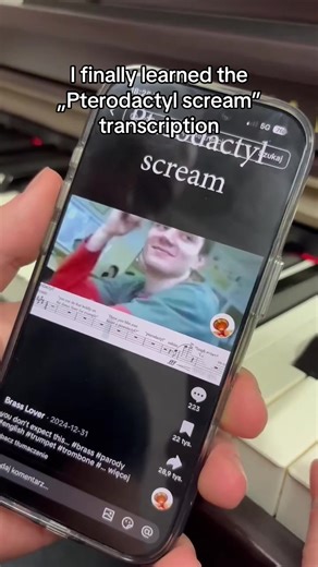 Playing the „Pterodactyl scream” transcription #brass #parody #english #trumpet #trombone