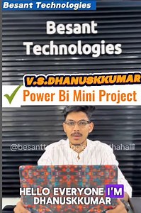 Our student's mini project 🔥 Get hired within 2 months 🔥 Join & decorate your career with our wide placements. 🔥 All the best to everyone. Besant Technologies Head office Marathahalli Provide the 💯% Placement Assurance 🎯 We Offer 100% Job Guarantee Courses (Any Degree / Diploma Candidates / Year GAP / Non-IT . Any Passed Outs). Check 1k Placed Students Video Reviews 👉https://www.youtube.com/@besanttech/videos For more information call us on: Kindly Contact us 📞 91 8099770770 / 8767260270 