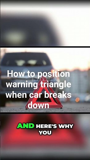 Warning Triangle- How to Use It (Important Safety Tips) #beginnerdriver