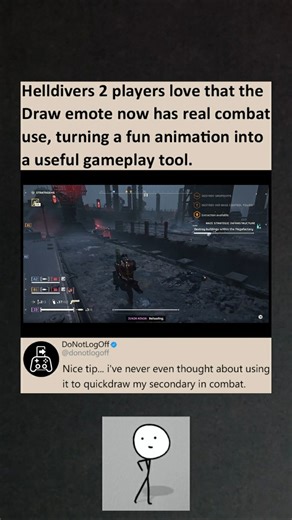 Helldivers 2 gives the Draw emote real combat utility and players love it #helldivers2