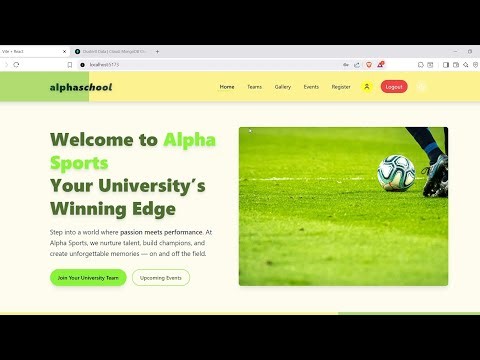 Alpha school Portal Project | MERN Stack | React + Node + MongoDB Full Demo