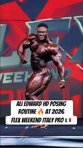 ALI EDWARD KARGBO FULL POSING ROUTINE 💪 | 2026 FLEX WEEKEND ITALY PRO #bodybuilding