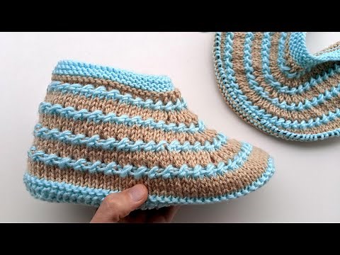 Knit Flat Slipper Booties