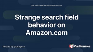 Strange search field behavior on Amazon.com
