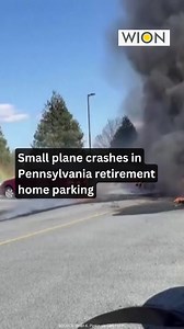 7.5K views · 72 reactions | Small plane crashes in Pennsylvania retirement home parking #pennsylvania #planecrash | WION | Facebook