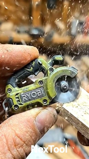 World's Smallest Power Tool: Ultra-Miniature Circular Saw in Action!" #love #woodscraft