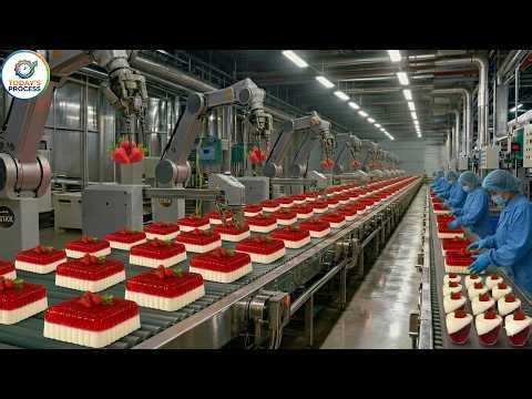 Only 4 Ingredients! Inside a Strawberry Milk Jelly Factory | Full Process
