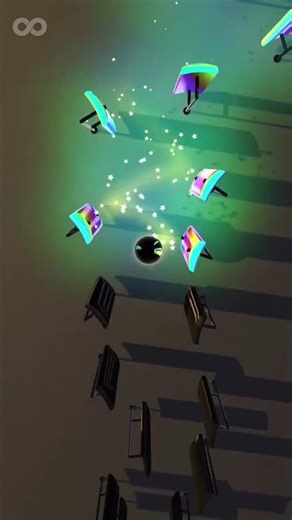 MAGICAL Neon Notes Floating in Space? #shorts #viral