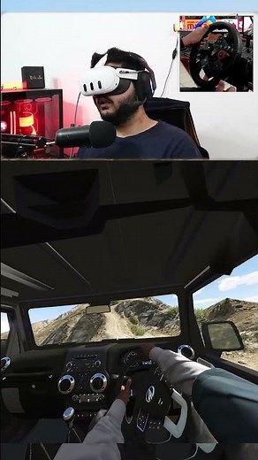 Driving Thar on Deadliest Cliff in GTA 5 VR! 😱 #shorts #gta5 #gta5vr #mahindrathar #viral